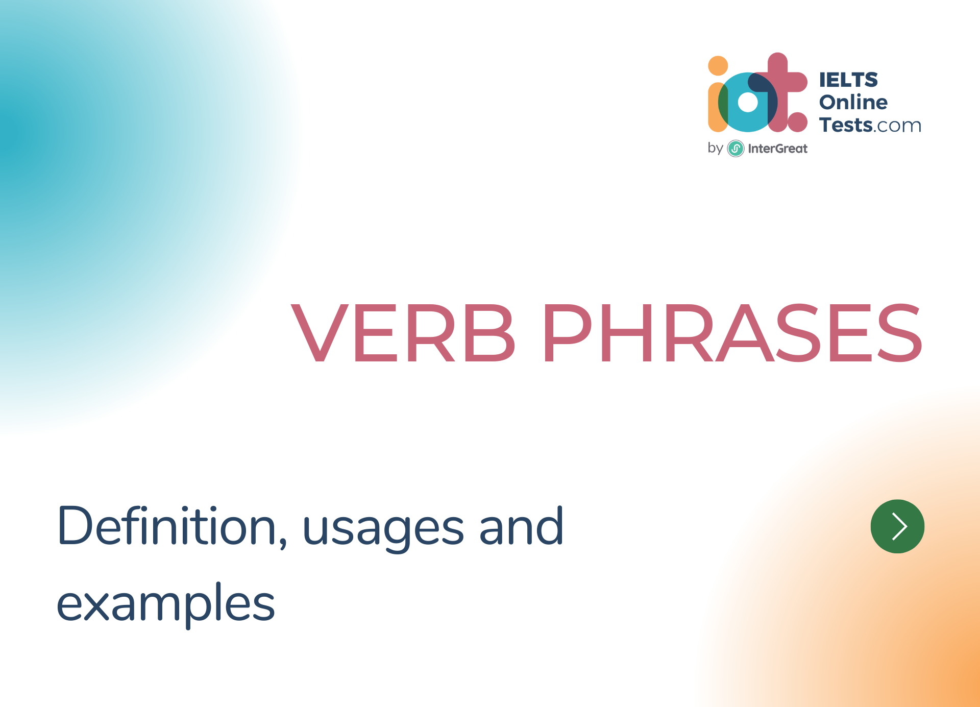 Verb Phrase Definition And Examples